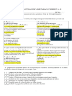 Prueba de lectura complementaria sobre fútbol para 5° año