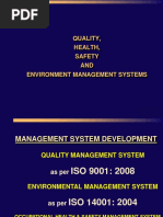 Quality, Health, Safety AND Environment Management Systems