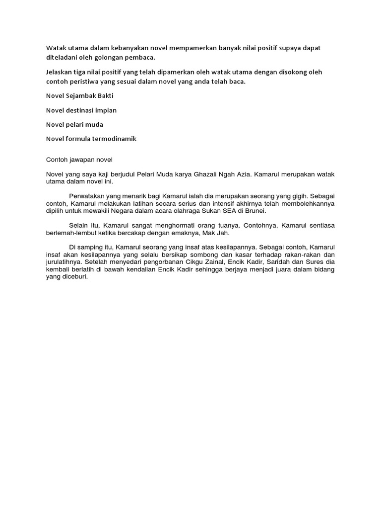 Cntoh Soalan Jawapan Pelari Muda Pdf