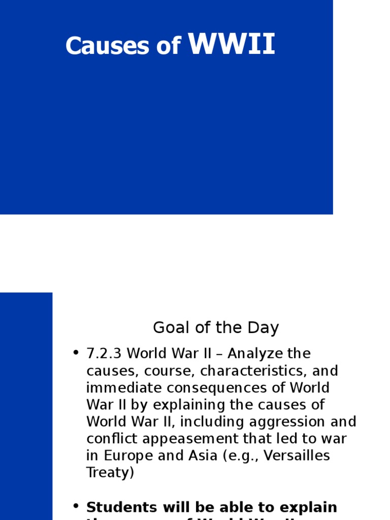 Causes of World War II Explained | PDF | Treaty Of Versailles | World ...
