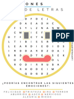 Emociones Sopa de Letras