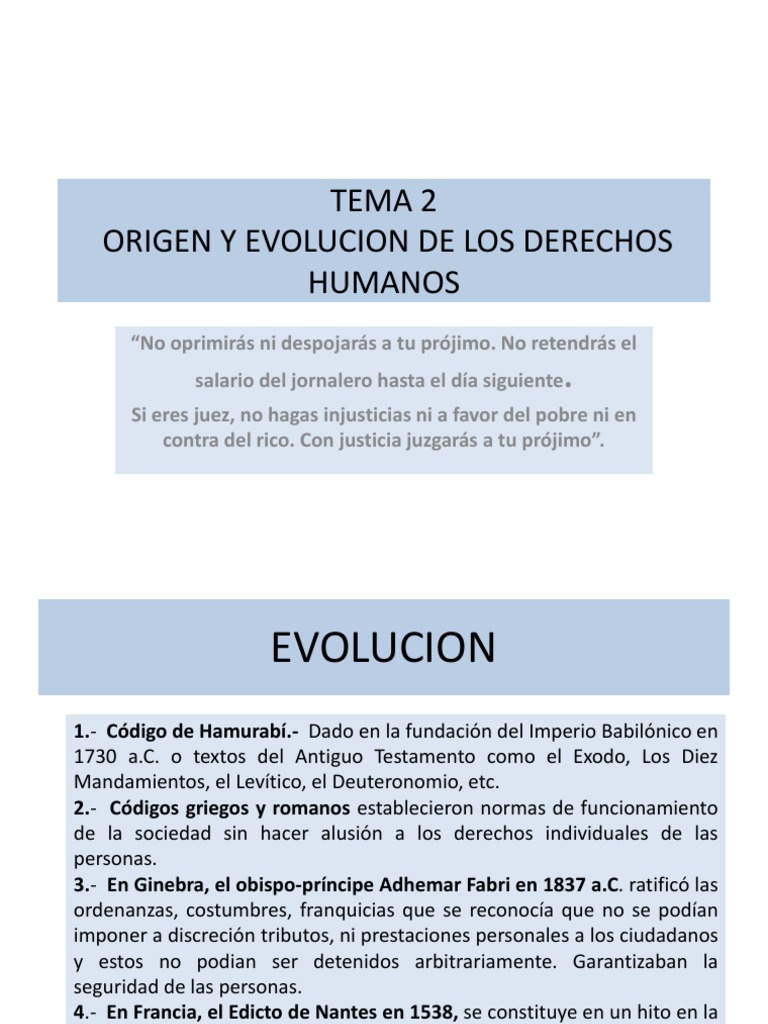 Origen y evolución de los derechos humanos | PDF | Carta Magna ...