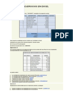 Ejercicios en Excel