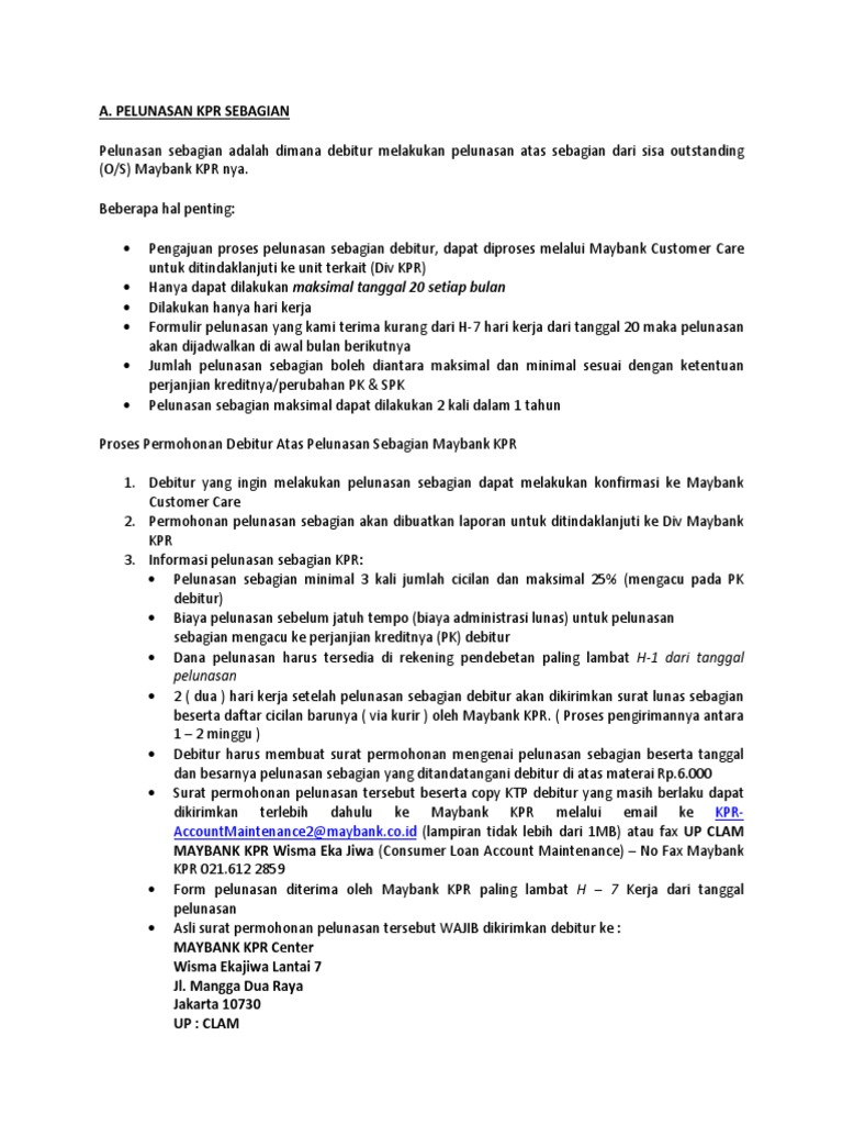 Prosedure Pelunasan KPR PDF