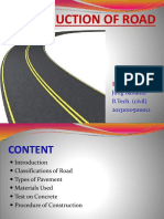 Construction of Road: Presented by