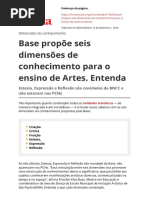 Base Propoe Seis Dimensoes de Conhecimento Para o Ensino de Artes Entenda