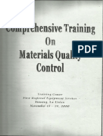 COMPREHENSIVE TRAINING ON MATERIALS QUALITY CONTROL