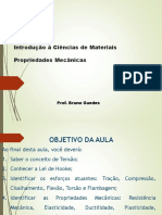 Propiedades Mecânicas. Prof. Bruno Guedes - Final 2