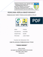 Rencana Kerja Masyarakat Pembangunan TPS 3R Desa Paron Kecamatan Ngasem