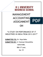 MANAGEMENT ACCOUNTING ASSIGNMENT Nimeelitha