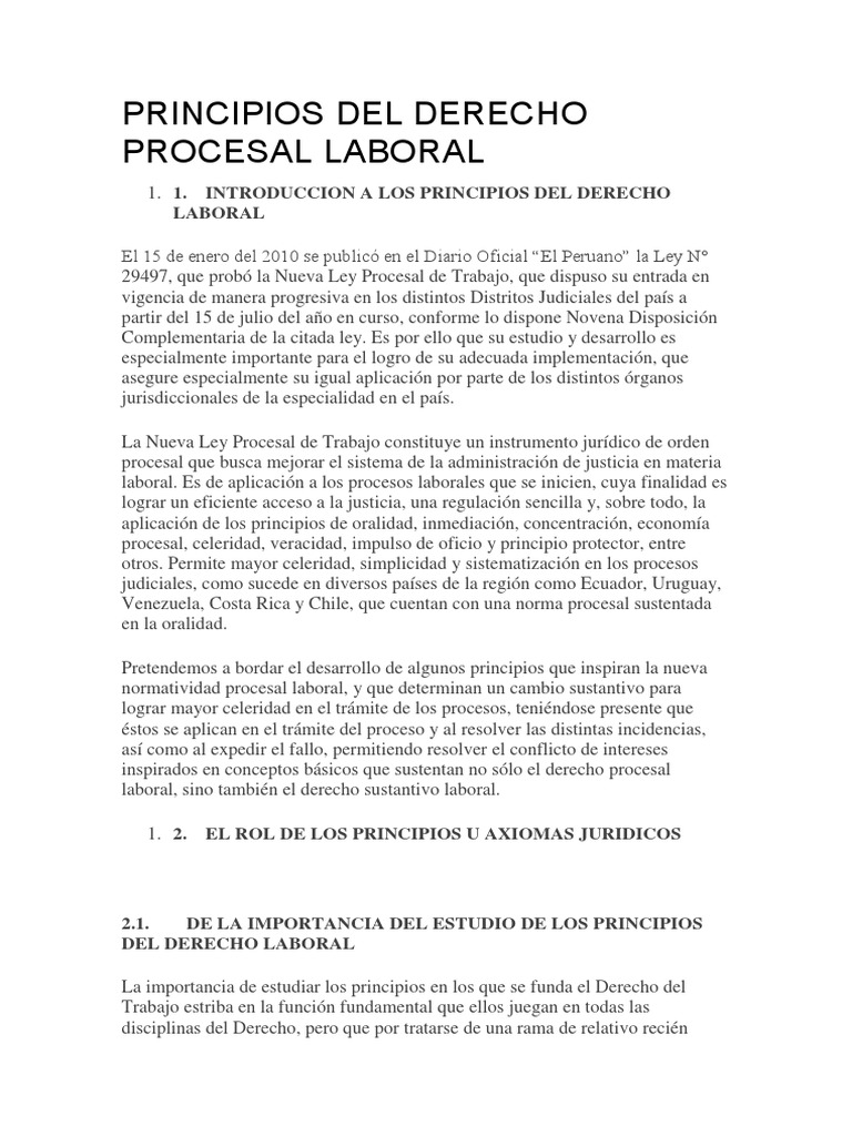 Principios Del Derecho Procesal | PDF | Ley procesal | Debido al proceso