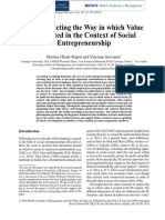 Deconstructing The Way in Which Value Is Created in The Context of Social Entrepreneurship