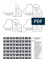 Piano Valentine Printable PDF
