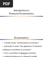 Introduction To Financial Econometrics