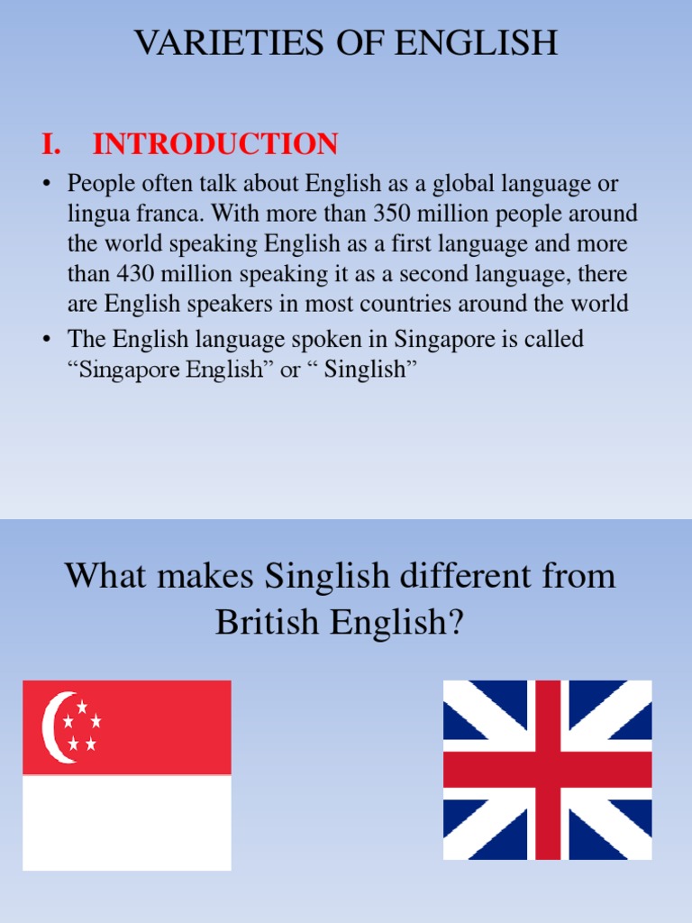 Singlish English Language Verb