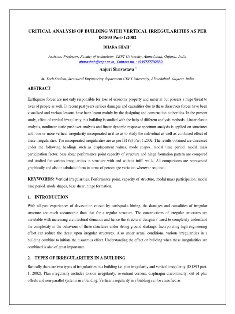 Impact of Vertical Irregularities on Buildings | PDF | Beam (Structure ...