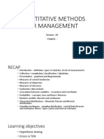 Quantitative Methods For Management: Session - 10