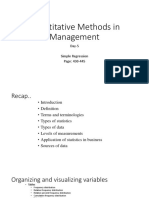 Quantitative Methods Simple Regression Analysis