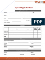 Employment Application Form: Applicant Information