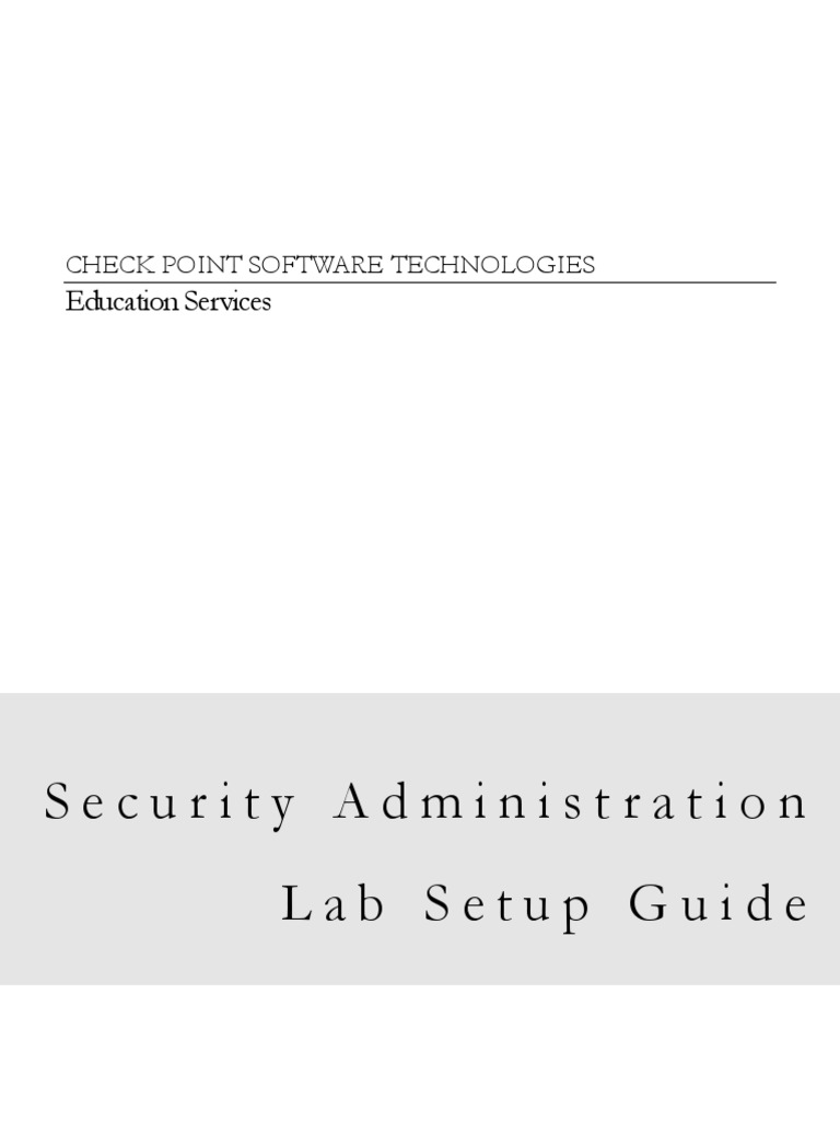 Security Administration Lab Setup Guide | PDF | Gateway ...