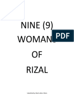 NINE (9) Womans OF Rizal: Submitted By: Mark Luther Viloria