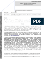 Texto.-: Título: Bases y Convocatoria para La Selección de Funcionario Origen: Categoría: Descripción