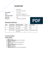 Curriculum Vitae: Educational Qualification