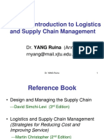 Introduction To Logistics and Supply Chain Management: Dr. YANG Ruina (Anna) Rnyang@mail - Xjtu.edu - CN