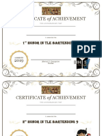 Certificate of Achievement 15 Copies