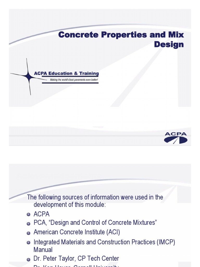 Concrete Mix Design and Properties Guide | PDF | Construction Aggregate ...