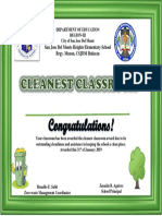 Cleanest Classroom Award for San Jose Del Monte Heights Elementary