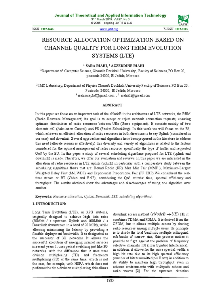 18Vol97No6 Sara Riahi | PDF | Scheduling (Computing) | Quality Of Service