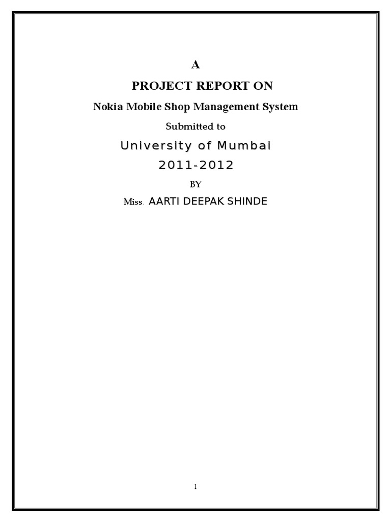 Mobile Shop Management System Documentation PDF Microsoft Access