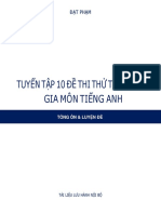 10 ĐỀ THI THỬ THPT QUỐC GIA MÔN TIẾNG ANH (Kèm lời giải chi tiết) -đã chuyển đổi