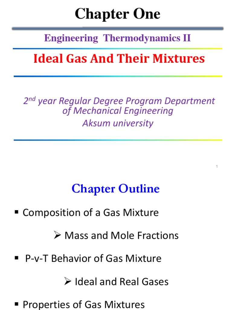 Gas Mixtures: Composition and Properties | PDF | Gases | Mole (Unit)