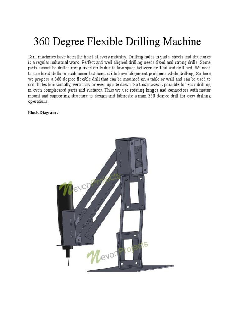 360° Flexible Drilling Machine Design | PDF