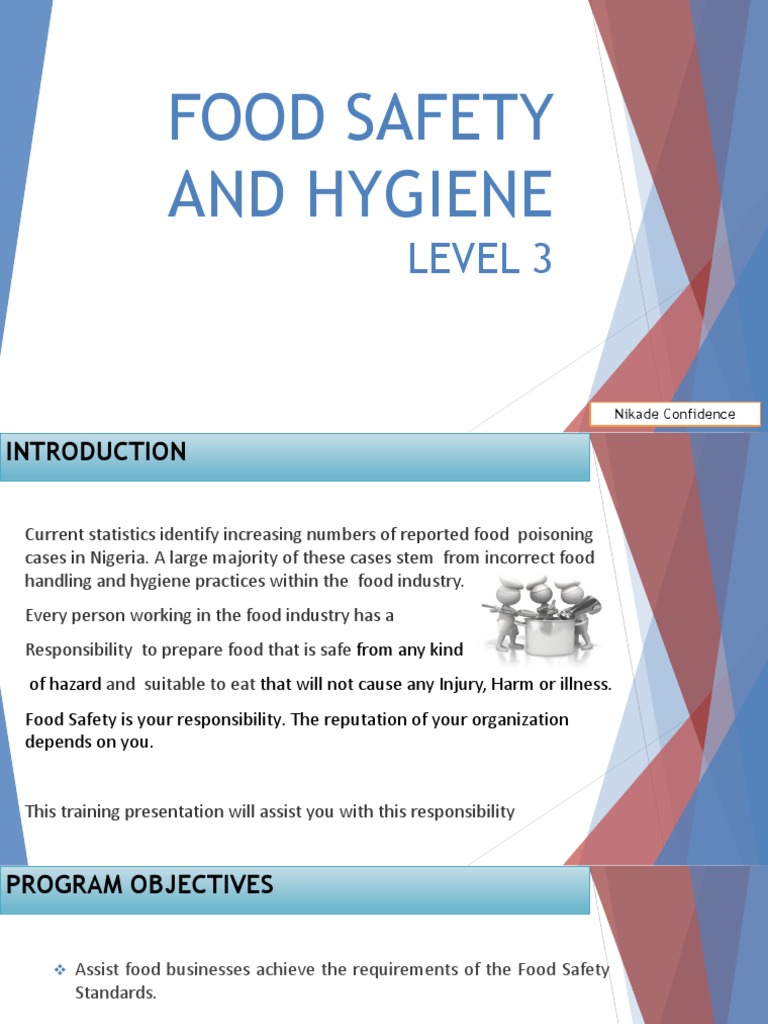 Level 3 Food Safety and Hygiene Food Safety Hygiene