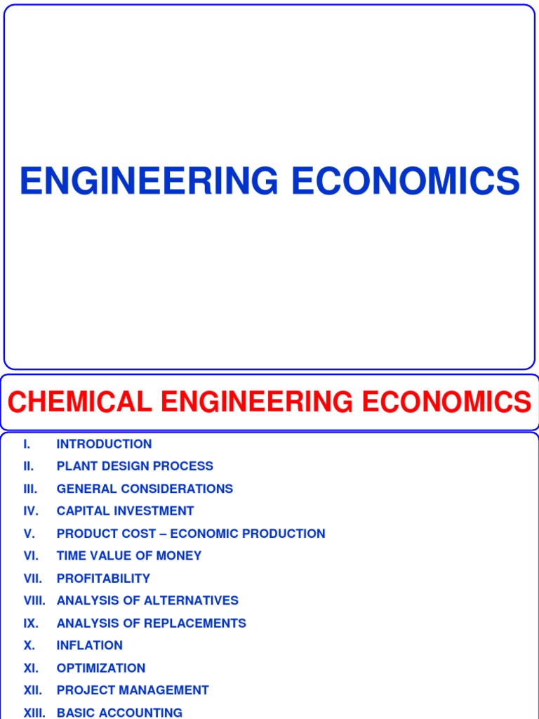 Engineering Economics Overview | PDF | Depreciation | Economies Of Scale