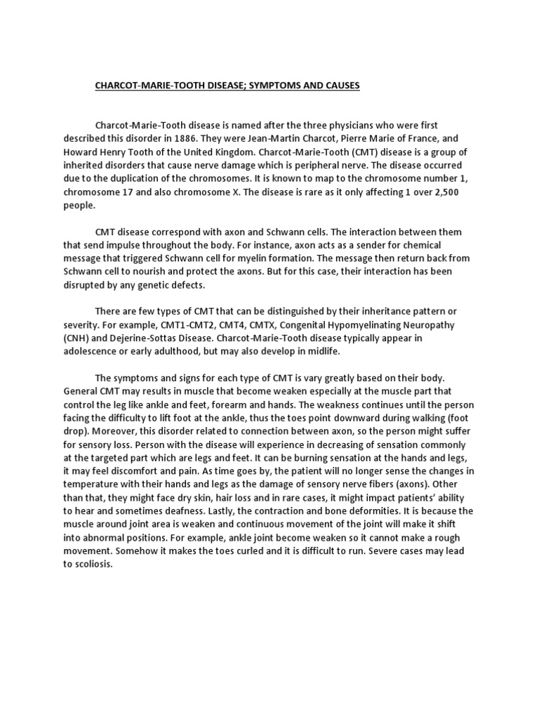 Charcot Marie Tooth Disease Diagnosis Process