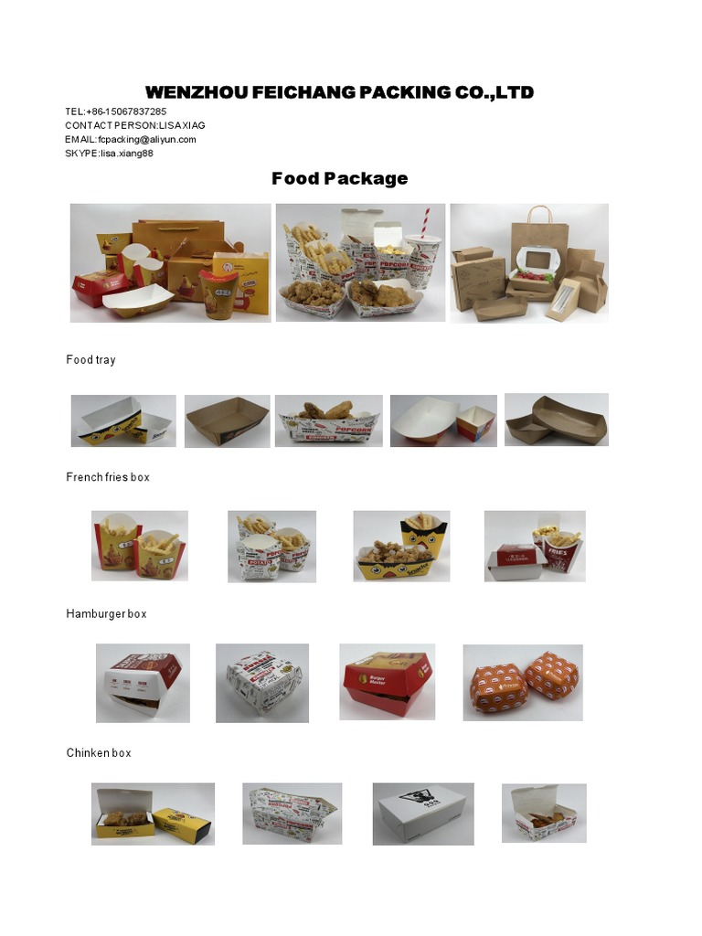 Food Packaging Solutions by Feichang | PDF | Cooking, Food & Wine