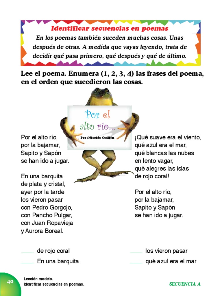 Identificar Secuencias En Poemas Naturaleza identificar secuencias en poemas
