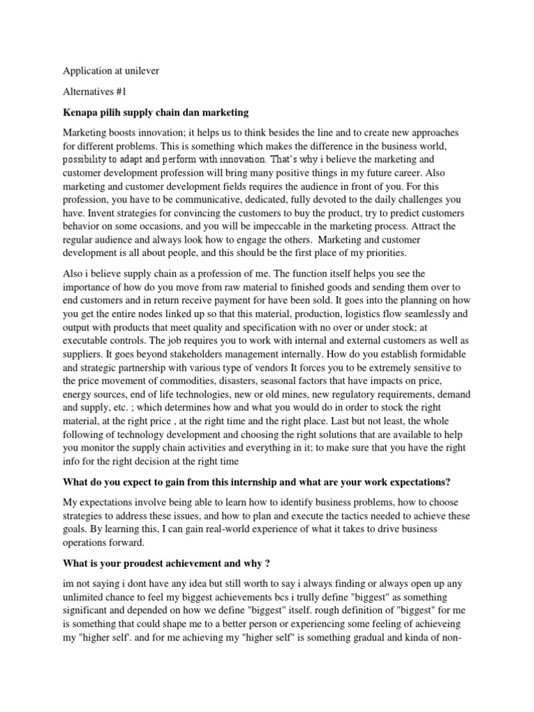 Unilever Interview | PDF | Marketing | Customer