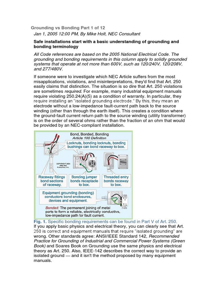 Understanding Grounding and Bonding | PDF | Electrical Wiring | Power ...