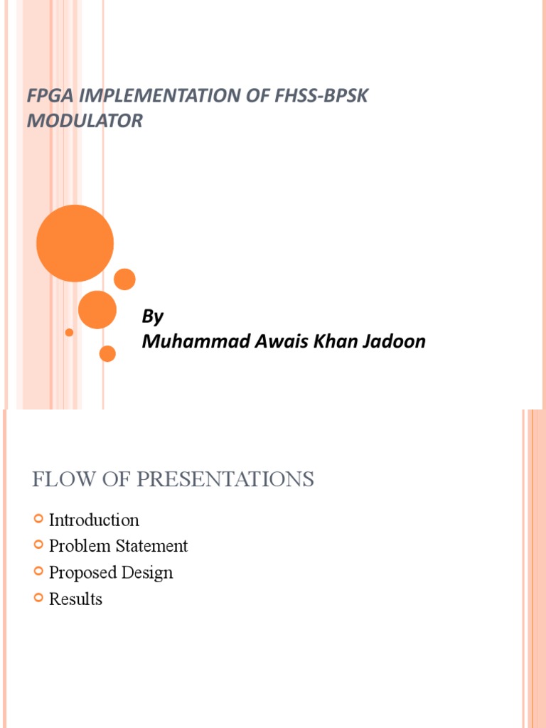 FPGA Implementation of FHSS-BPSK Modulator | PDF