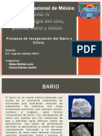 Procesos de recuperación del Bario y Silicio