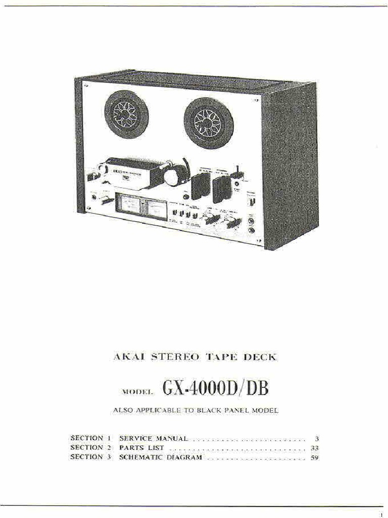 AKAI アカイ オープンリールデッキ GX-4000D  取扱説明書付き AKAI アカイ オープンリールデッキ GX-4000D 取扱説明書付き