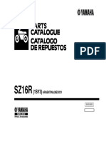 Catálogo de Repuestos Yamaha Sz16r (1sy3) 2013 Argentina - México - Español