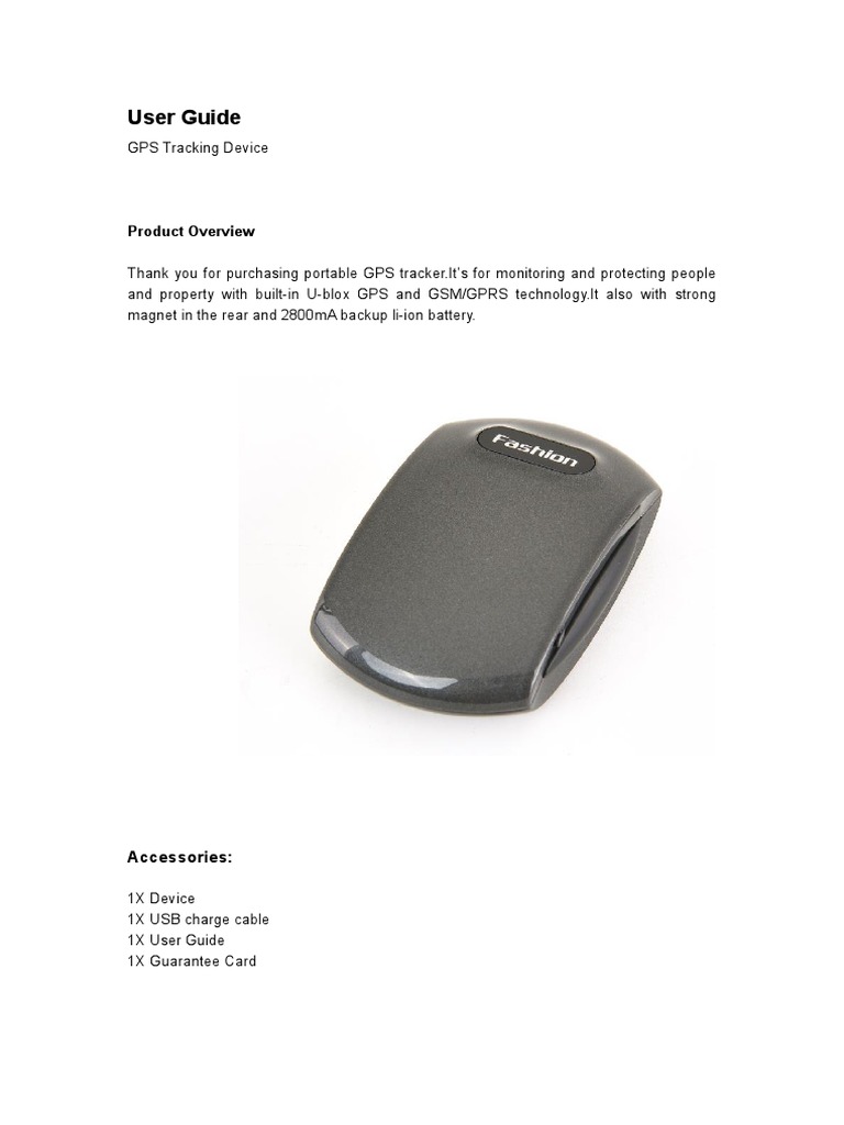 GPS Tracker User Guide | PDF | General Packet Radio Service | Mobile Phones