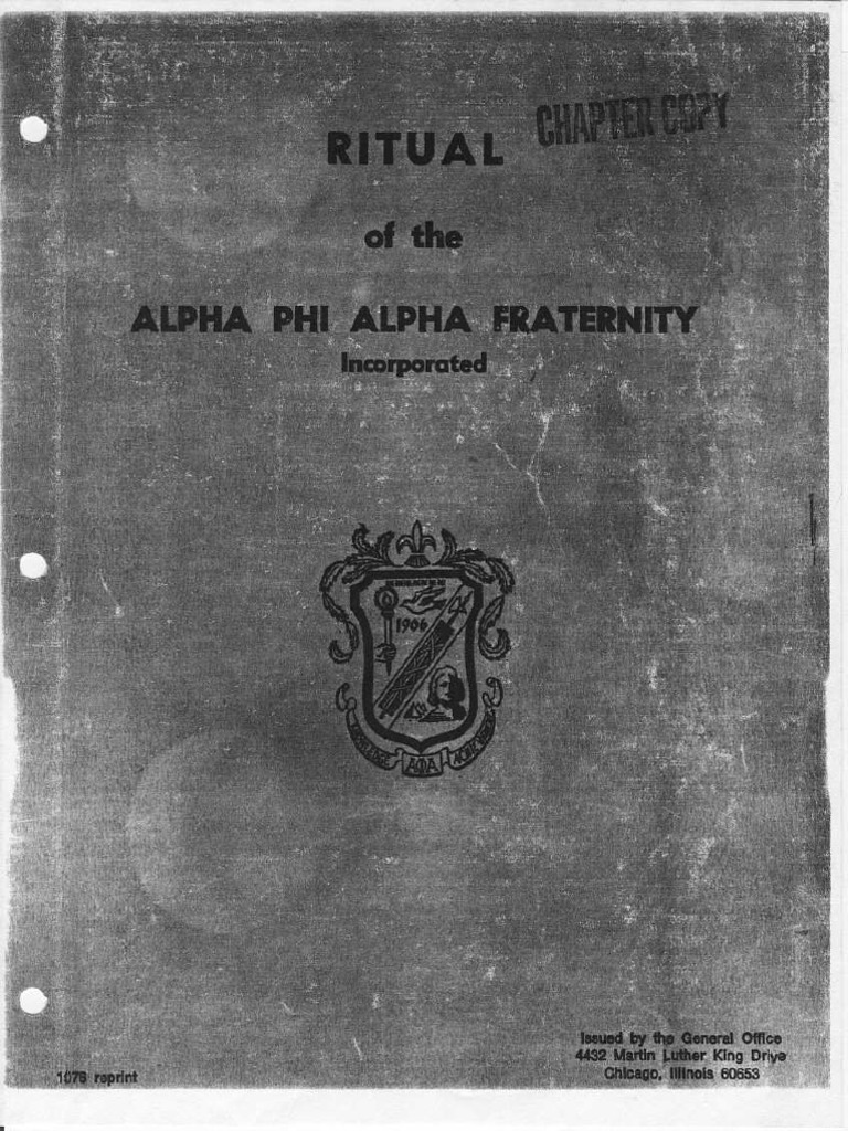 Ritual Of Alpha Phi Alpha Pdf Pdf