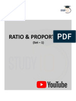 RATIO & PROPORTIONS PROBLEMS (SET 1